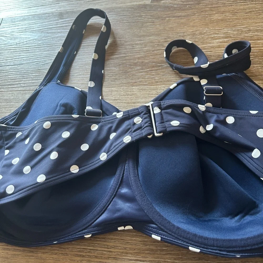Lands end plus size 22W 3piece swimsuit, set chlorine resistant, polka d…
